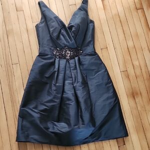 Chic Black Mini Dress with Beaded Detail